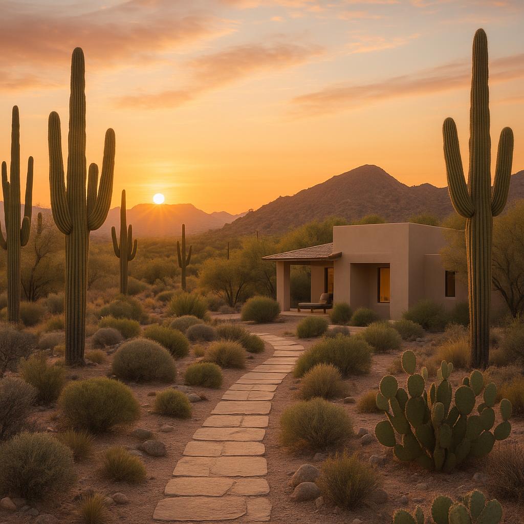 Sonoran Desert at sunrise near Canyon Ranch Tucson