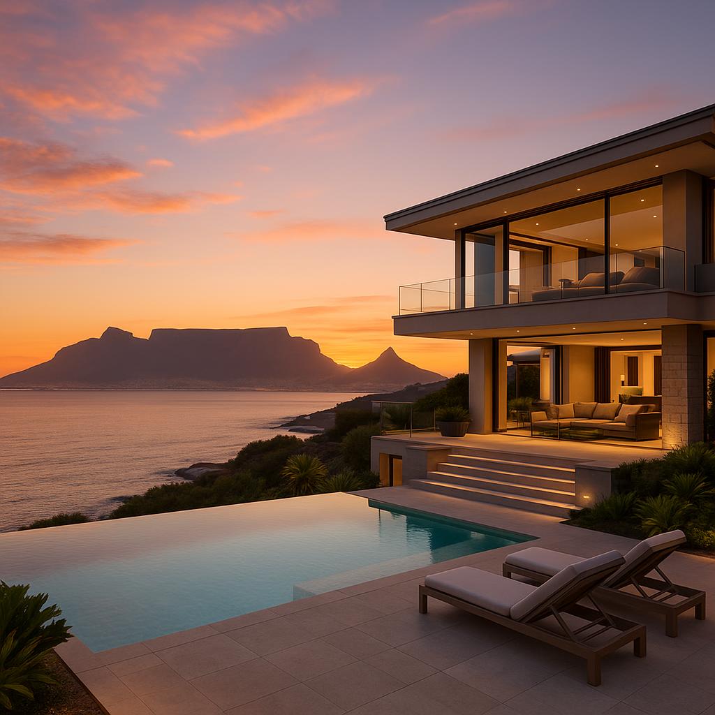 Ellerman House mansion with ocean and mountain views
