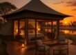 Mombo Camp luxury safari tent amidst Okavango Delta scenery