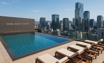 Rooftop pool area at Park Hyatt Seoul
