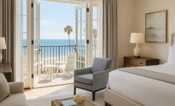Ocean-view suite at Rosewood Miramar Beach