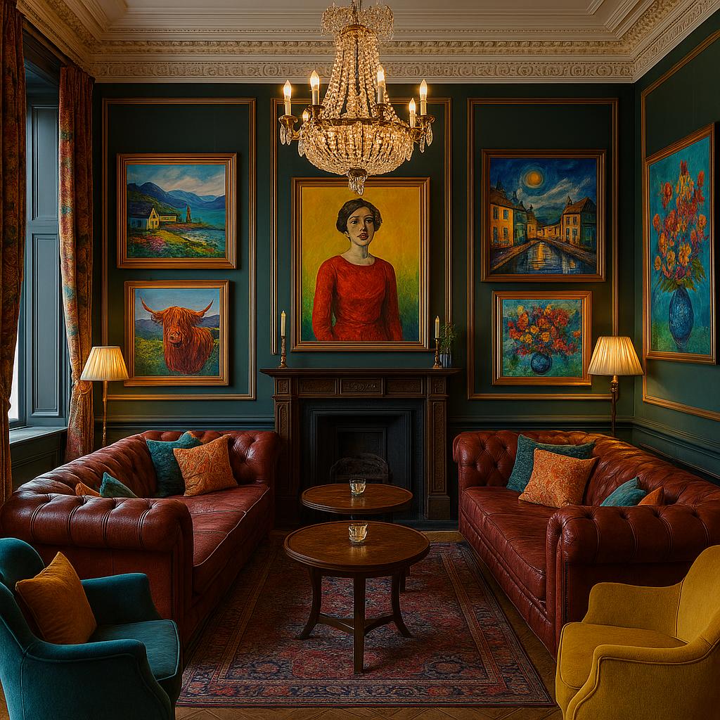 The Fife Arms hotel interior with art and vibrant design