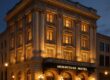 The Hermitage Hotel in Nashville exterior at dusk