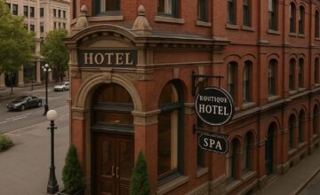 The Magnolia Hotel & Spa historic entrance, Victoria