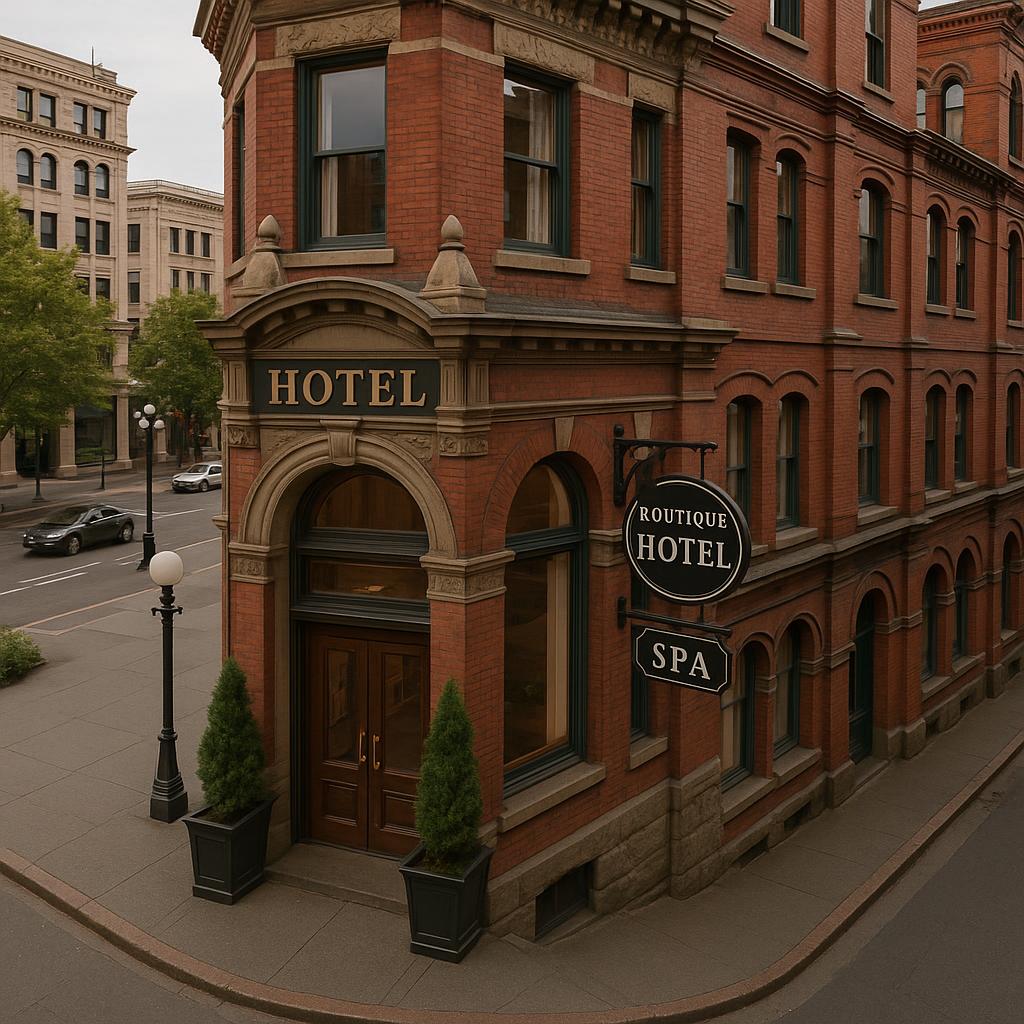 The Magnolia Hotel & Spa historic entrance, Victoria
