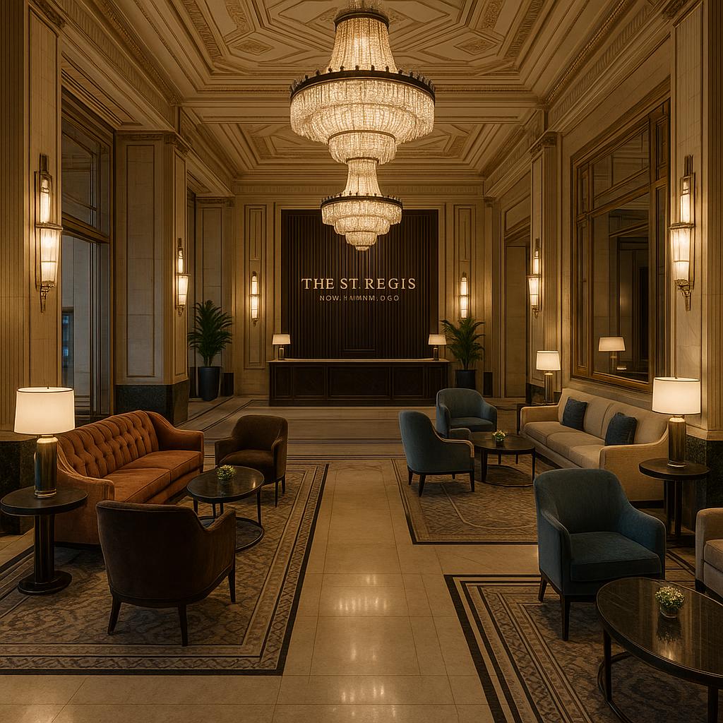 St. Regis San Francisco elegant Art Deco lobby
