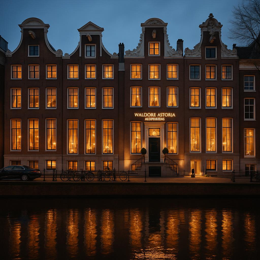 Waldorf Astoria Amsterdam canal houses exterior with luxury interior
