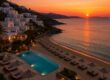 Santa Marina resort private beach sunset in Mykonos